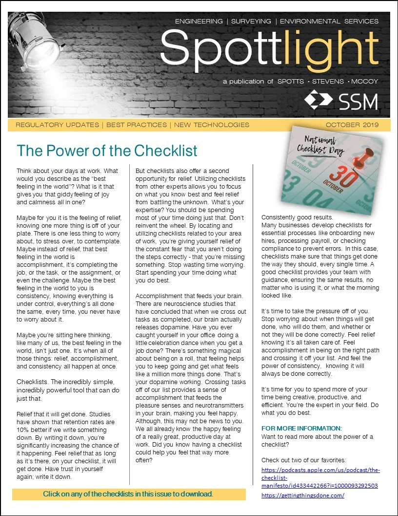 Spottlight: The Power of the Checklist