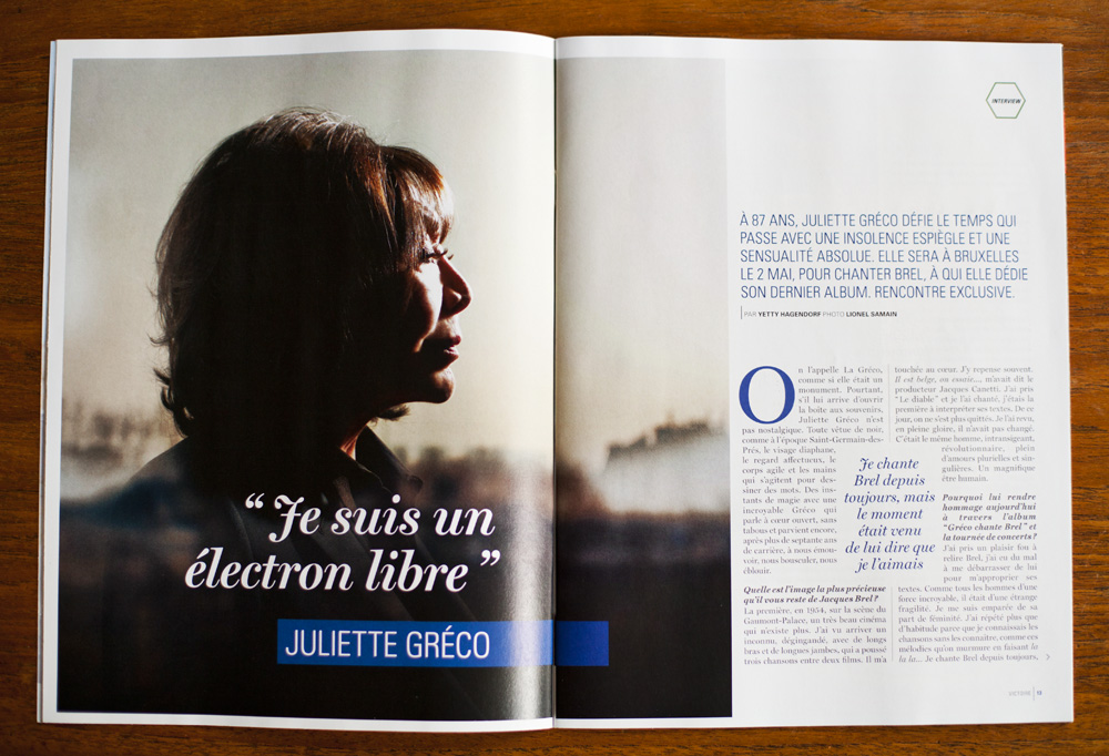 Juliette Greco, french singer and actress.