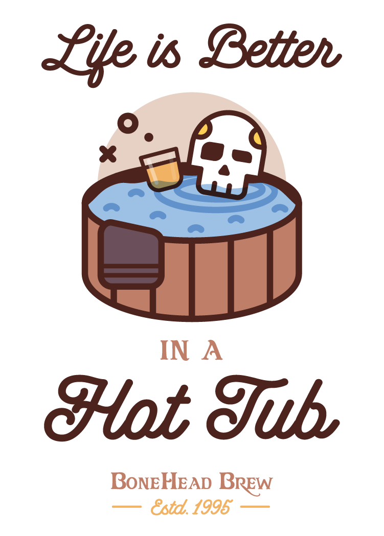 Hot Tub T-shirt Design (White)