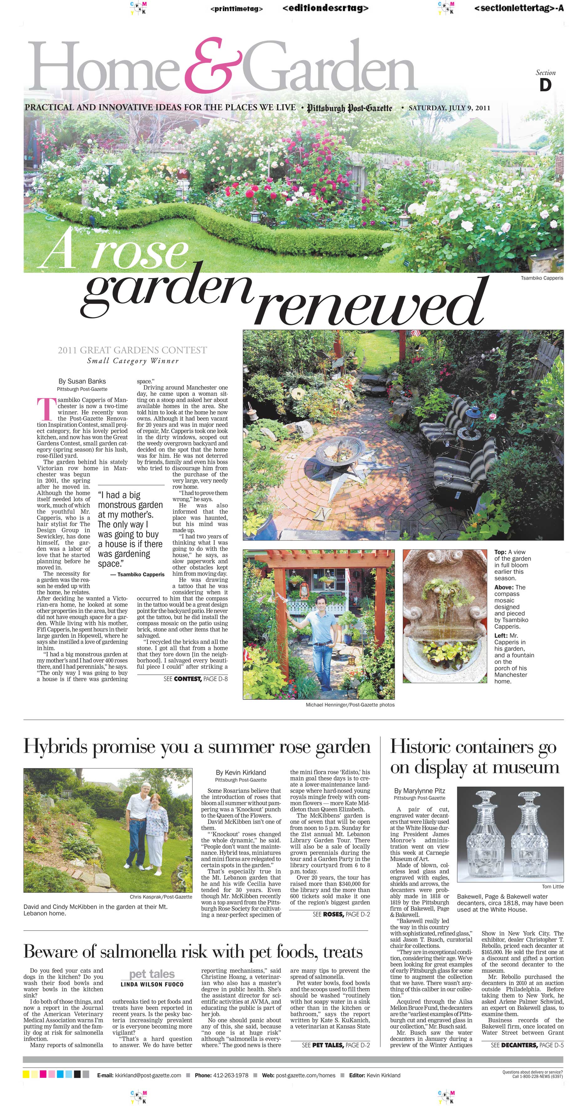 Weekend Home and Garden section front