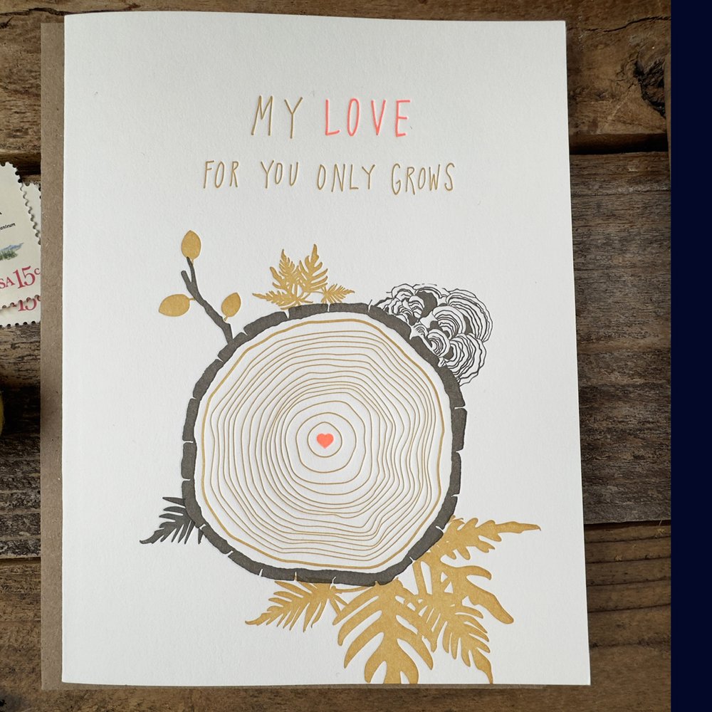 Thank You Letterpress and Watercolor Card 4021 | Lark Press