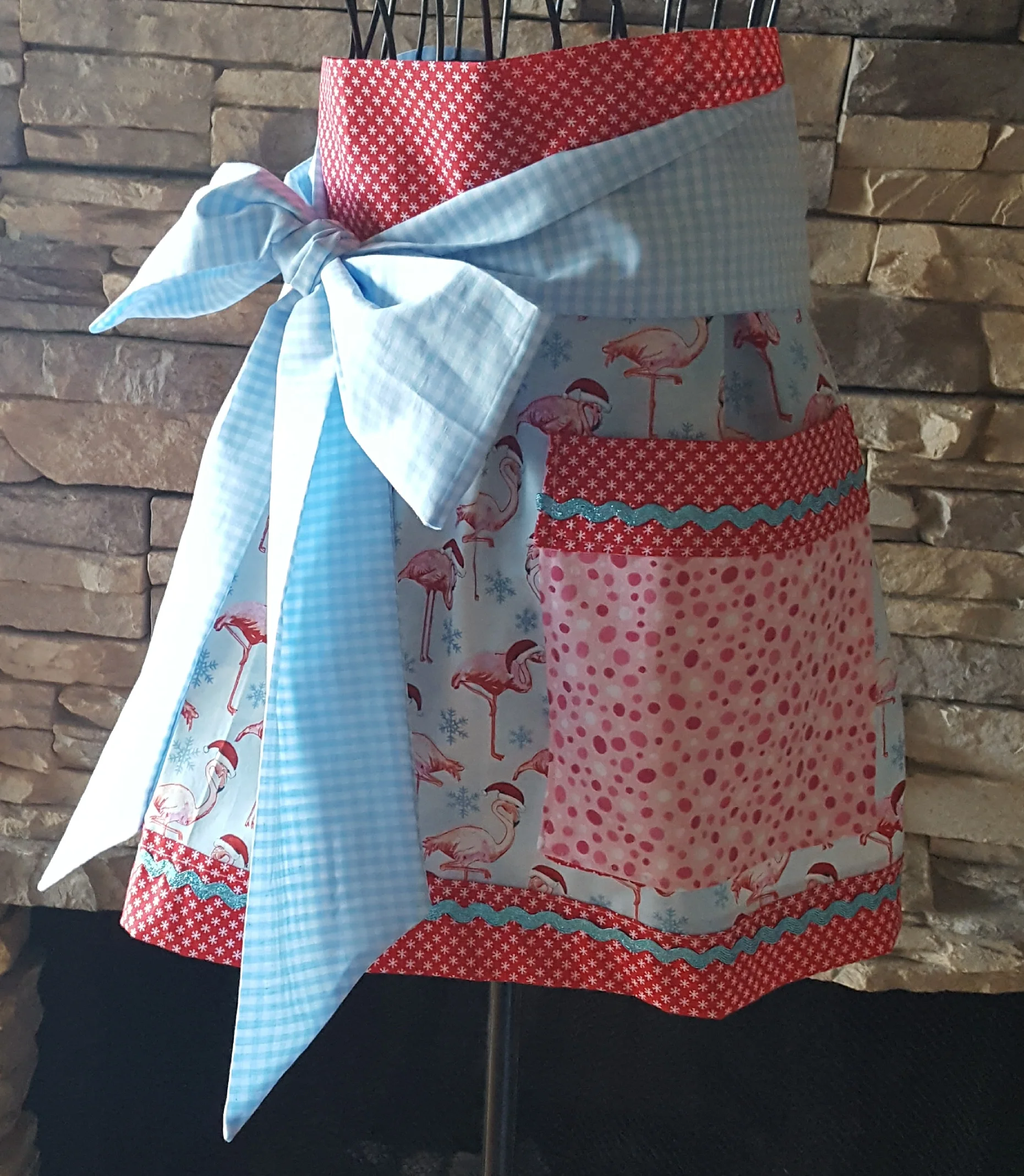 Xmas Flamingo Apron