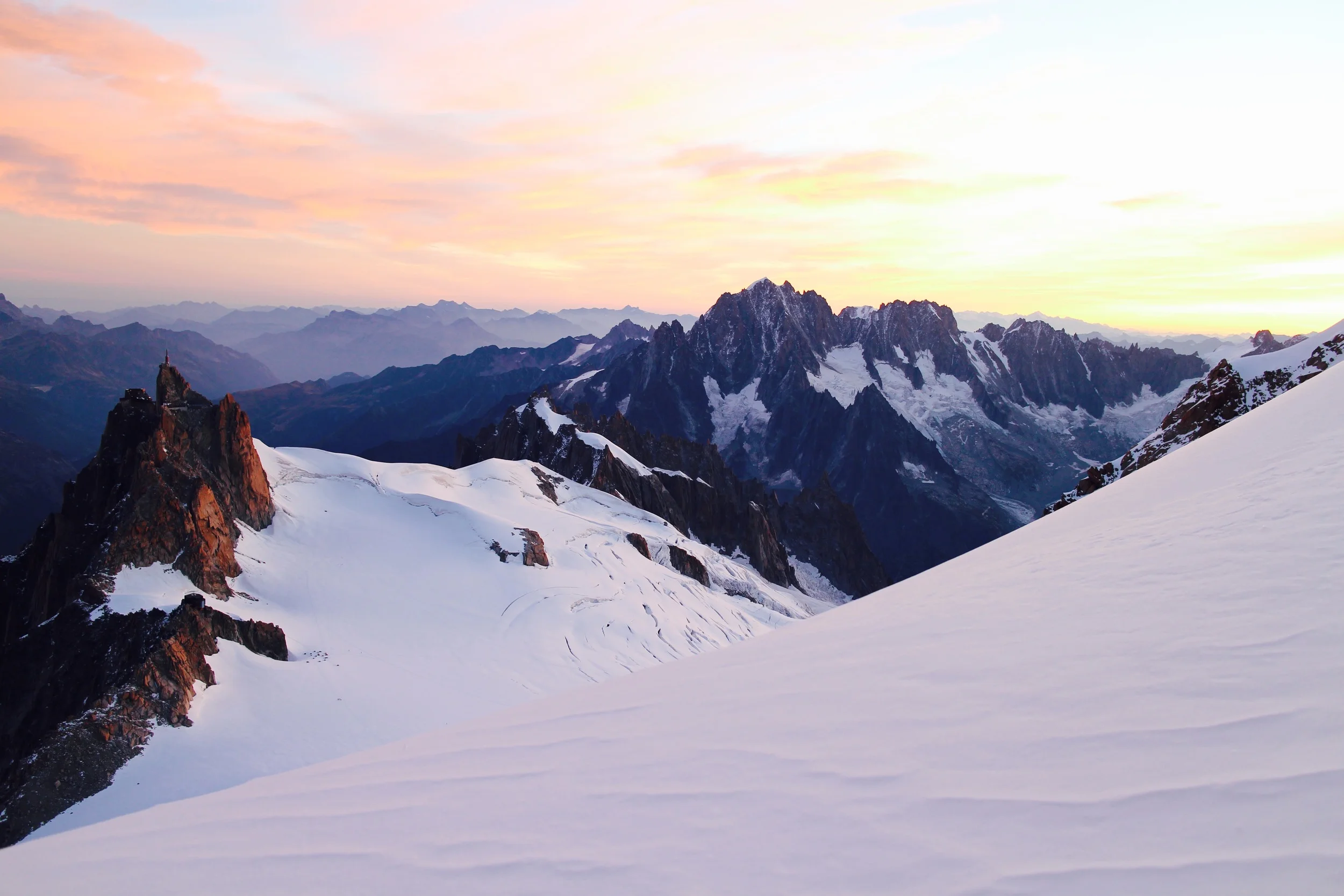 French Alps/Are these delightful moments to live in thoughtlessly or the golden moments of a final sunset? 