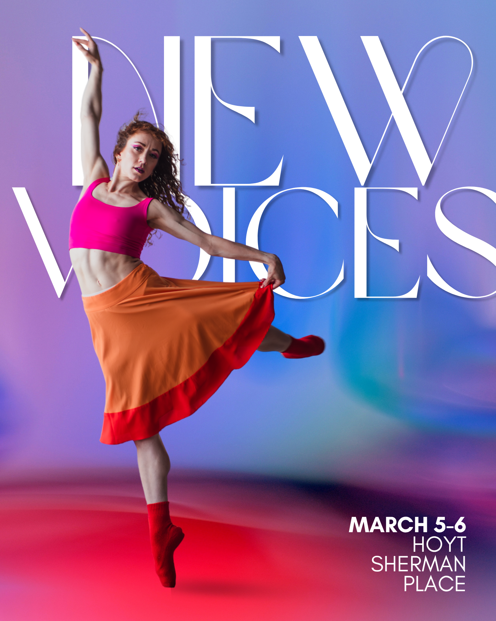 Ballet Des Moines company dancer Amelia Grubb Hillman in New Voices, March 5-6 at Hoyt Sherman Place. Photography by Jami Milne.