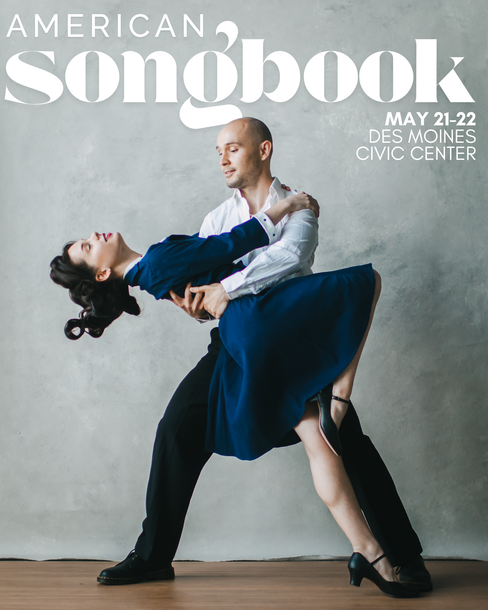Ballet Des Moines company dancers Eliana Price and Noah Klarck in American Songbook. Photography by Jami Milne.