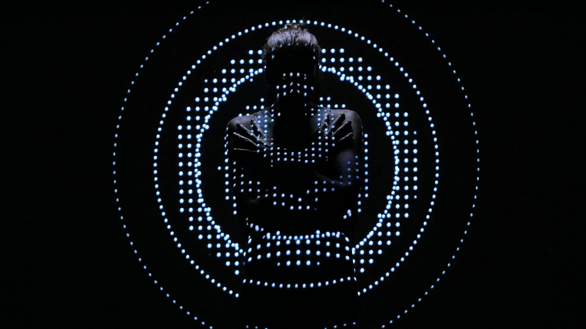  The entire video was captured in camera with two professional dancers, 8 foot tall letters, and numerous projected animations. 