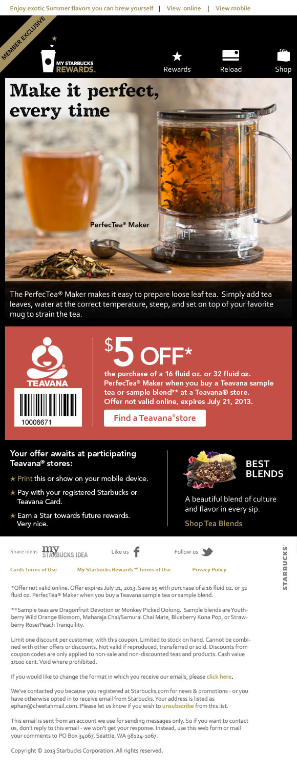 My Starbucks Rewards