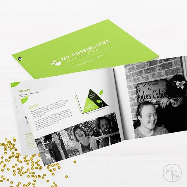 It was an incredible honor to work with My Possibilities @mptxorg on their 2018 Annual Report. 🌱

Their HIPsters, mission, culture and huge hearts were infused into every page of this book. After printing, each report was assembled by HIPsters for d