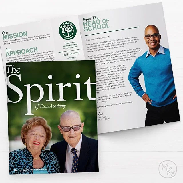 I love to work with my friends at Eton Academy @etonacademy1 on their quarterly magazine, The Spirit. It&rsquo;s a celebration of the students, teachers and staff that make Eton an amazing place to learn. Their spring issue was a special publication 
