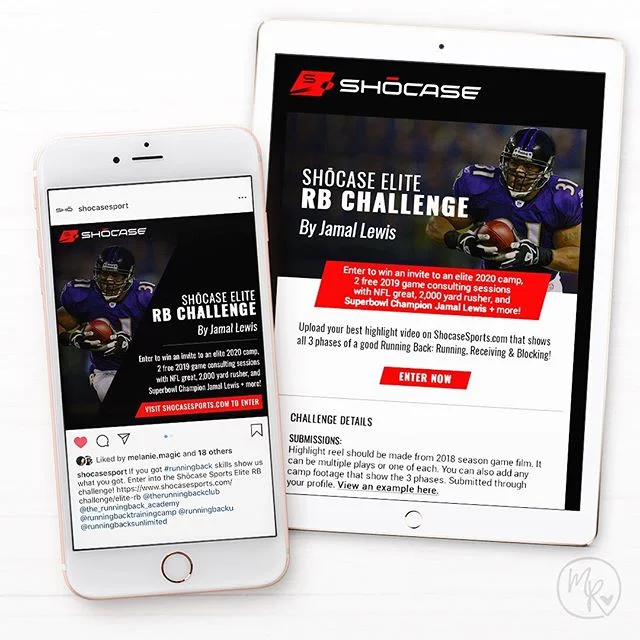 A successful campaign across social platforms begins with a brand design that feels cohesive and leaves a lasting impression on its audience. 🏈

I worked with NFL-great, 2000 yard rusher Jamal Lewis  @jamal31lewis and @shocasesport on a campaign to 