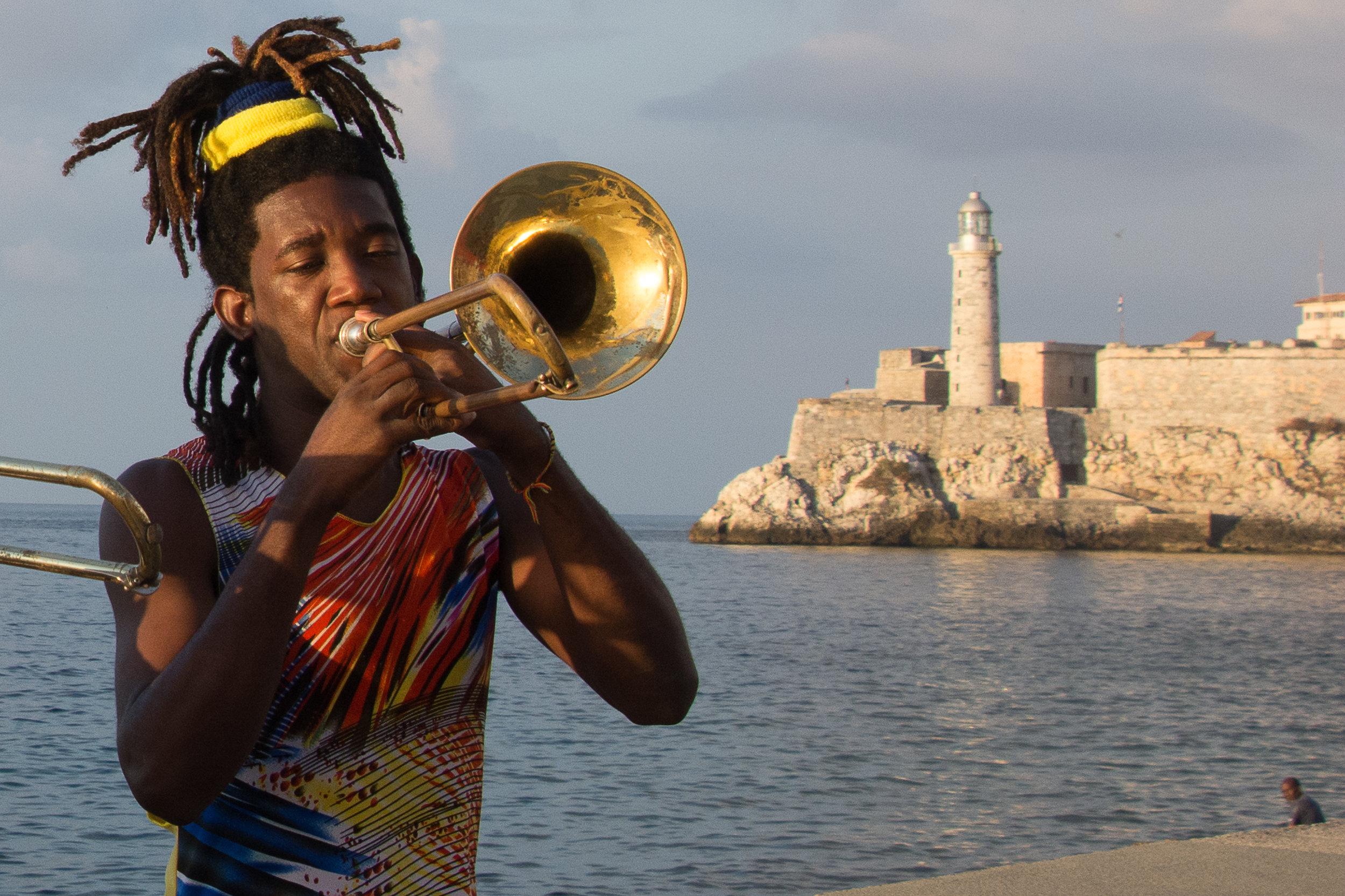 Trombone Player, Malecon, Havana, 2016