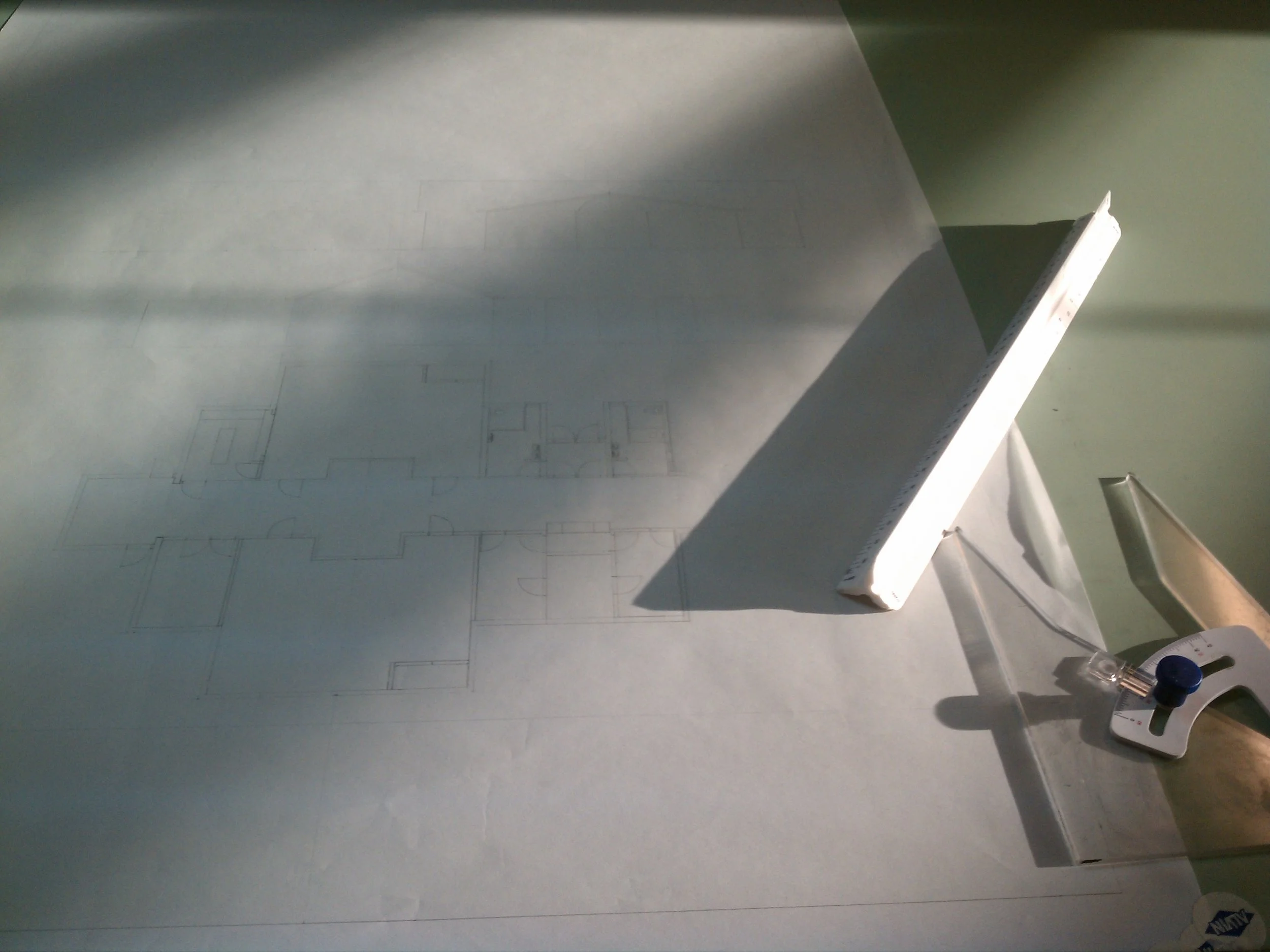 All the while, I was learning architectural design basics. And there was lots of drafting.
