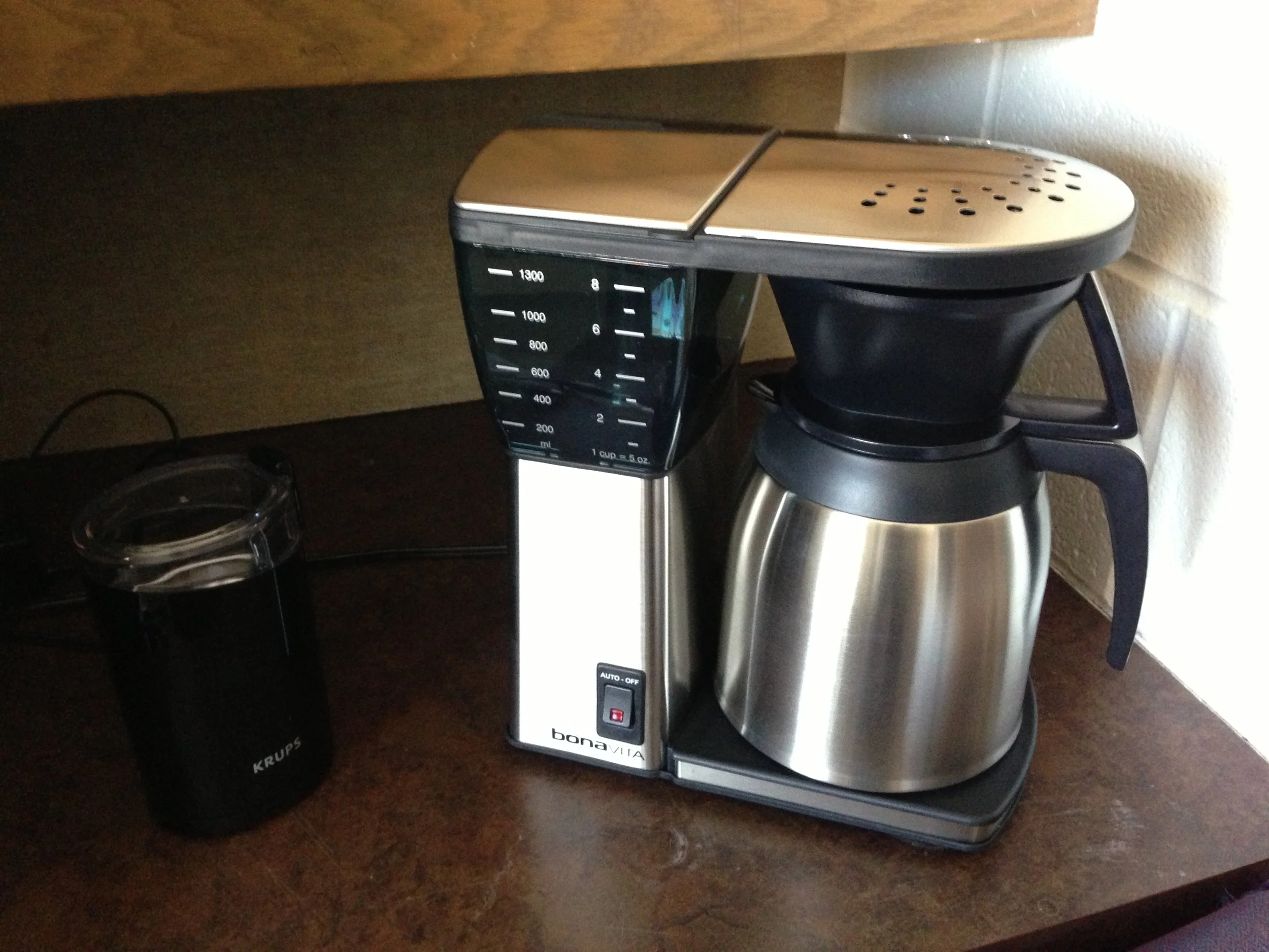 During this time, I first got into “good” coffee, and bought this Bonavita machine. Still have it to this day, and use it daily.
