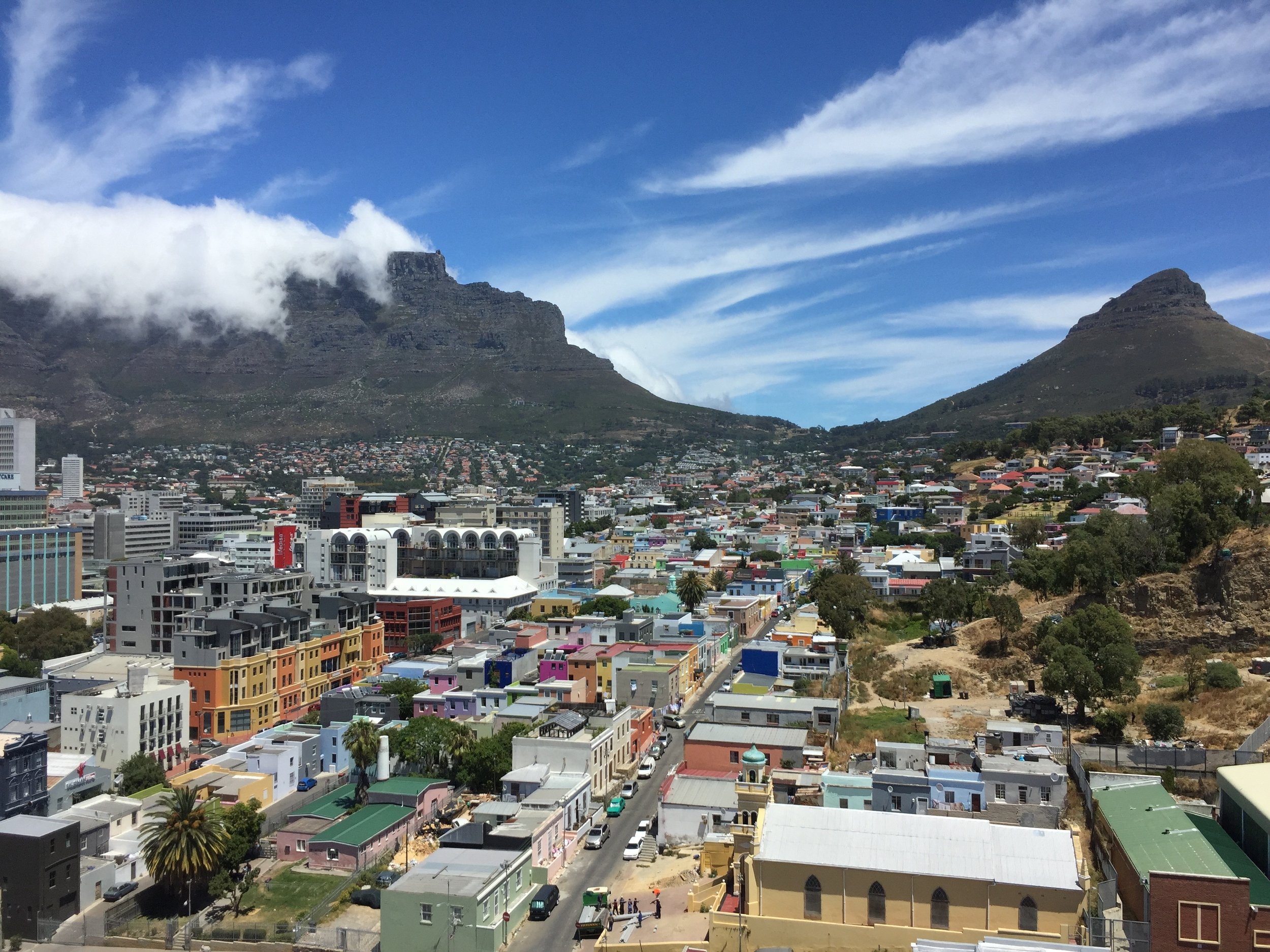 Kapstaden, Table mountain med Devil's Peak och Lion's Head