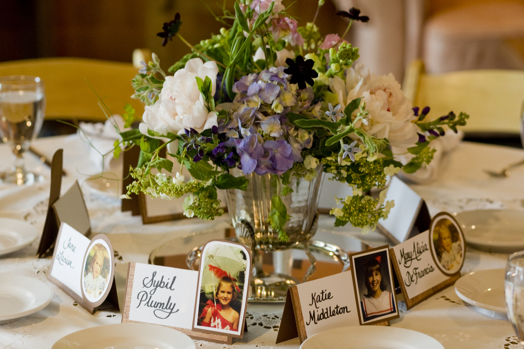 The childhood photos were such a hit with the guests at my Bridesmaids Luncheon.