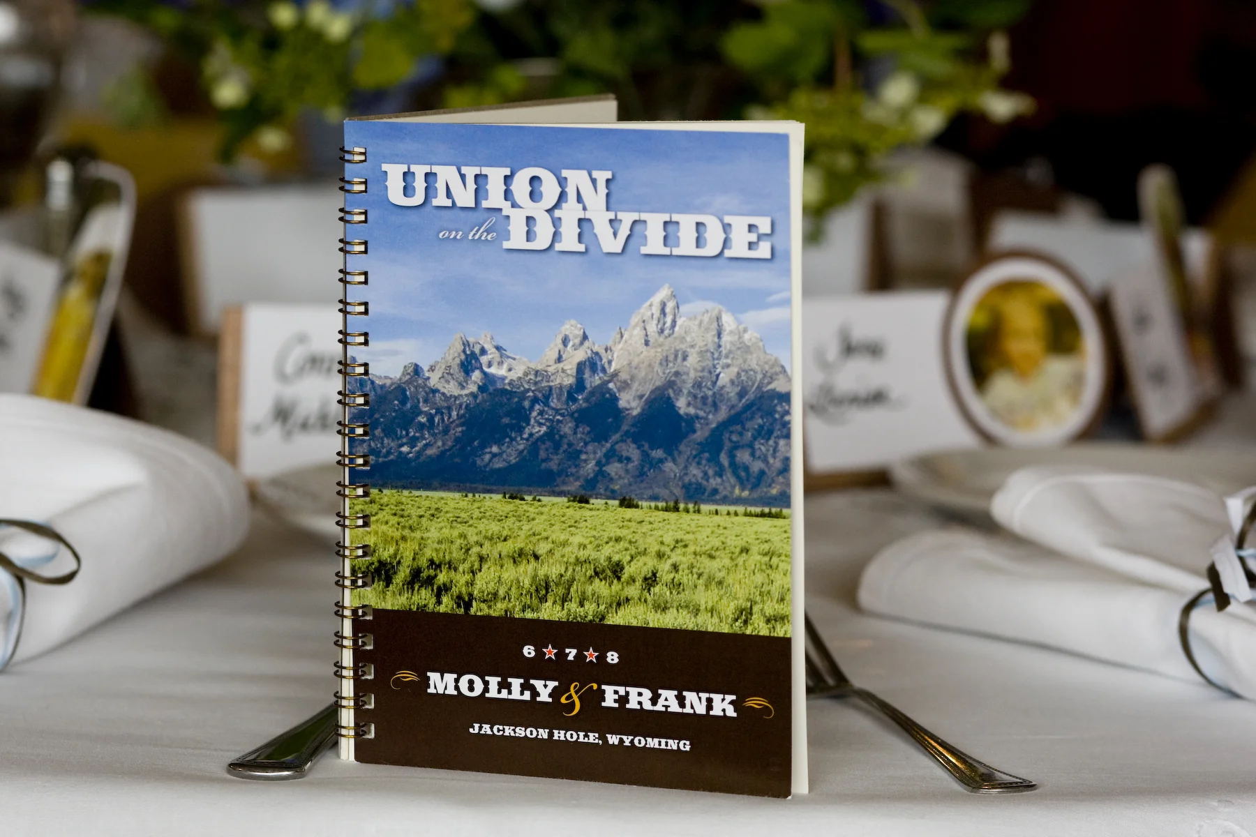 Our booklet of weekend events which each guest received in their welcome bags upon arrival.