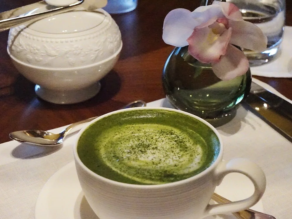 Matcha Tea Latte at Ritz Carlton Kyoto