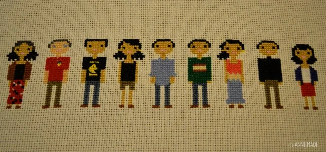 anniemade DIY Cross Stitch Family Portrait