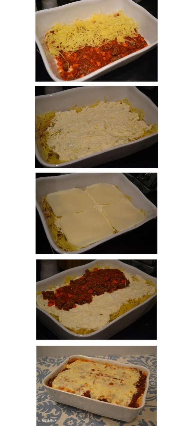 anniemade Spaghetti Squash Lasagna - step by step recipe