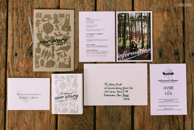 anniemade Custom Wedding Invitation Suite - Our Story