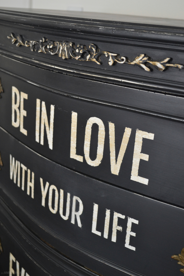 anniemade // DIY Typography Dresser Makeover