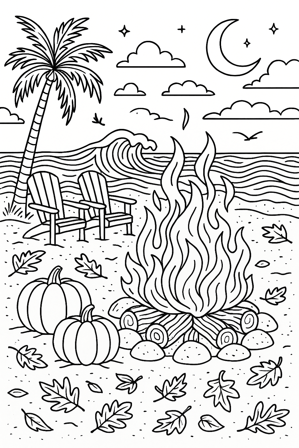 Free Fall Themed Coloring Pages