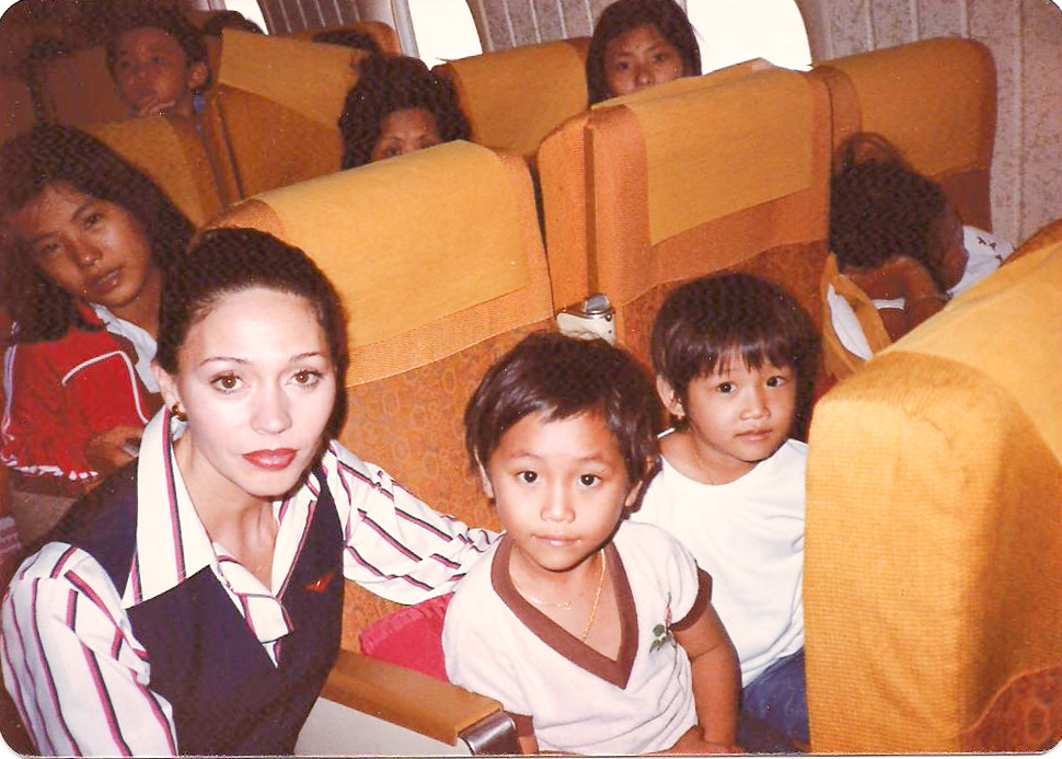  Air Canada VBP flight Joyce Ernyes and children. 