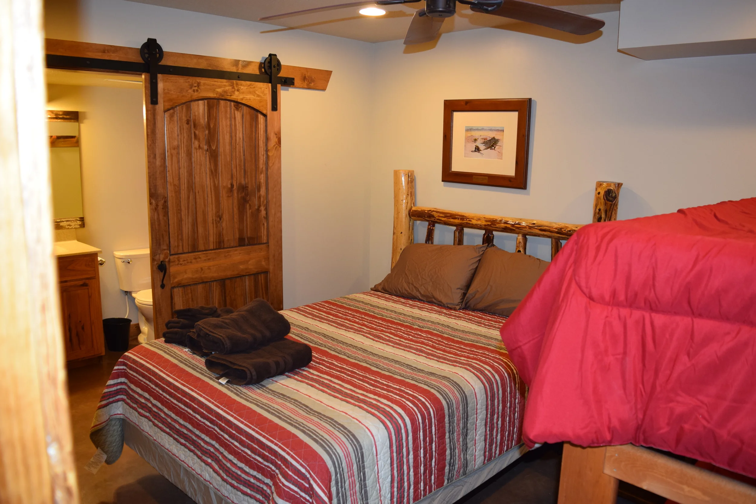 Bedroom with en-suite and bunk beds.