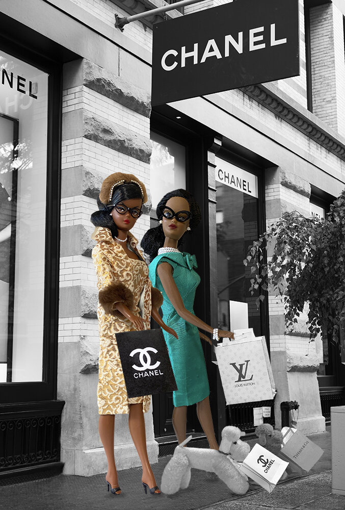 Shopping Chanel (Black)! Color — Vintage Barbie and Ken Photos