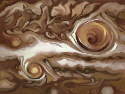 Storms over Jupiter