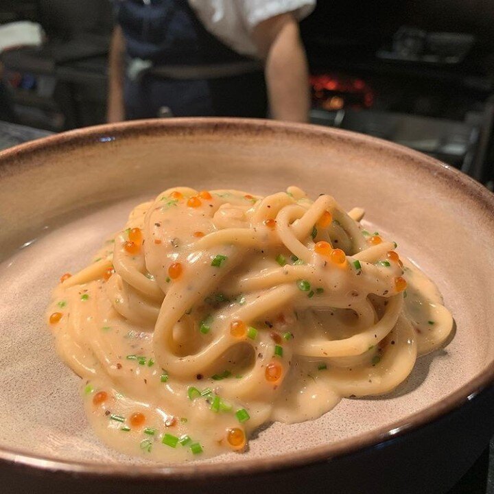 Special treat via @nicholasbazik: CACIO E PEPE | Valley Shepherd Creamery Pepato. Pickled Mushrooms. Trout Roe.