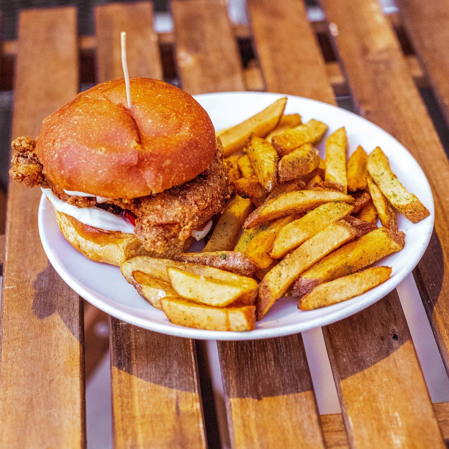 We made this fried chicken sammy so you can get your grub on. All this and more from 4-9!