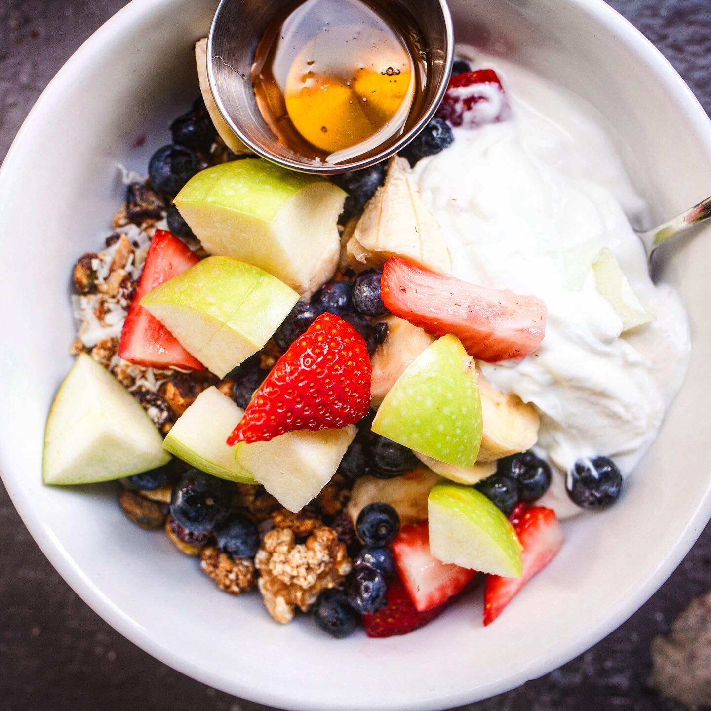 Keeping things light? We got you. Our Yogurt Bowl is topped with seasonal fruit and house-made granola to fill you up without weighing you down.