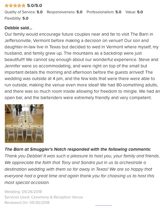 Stowe Destination Wedding from Texas!