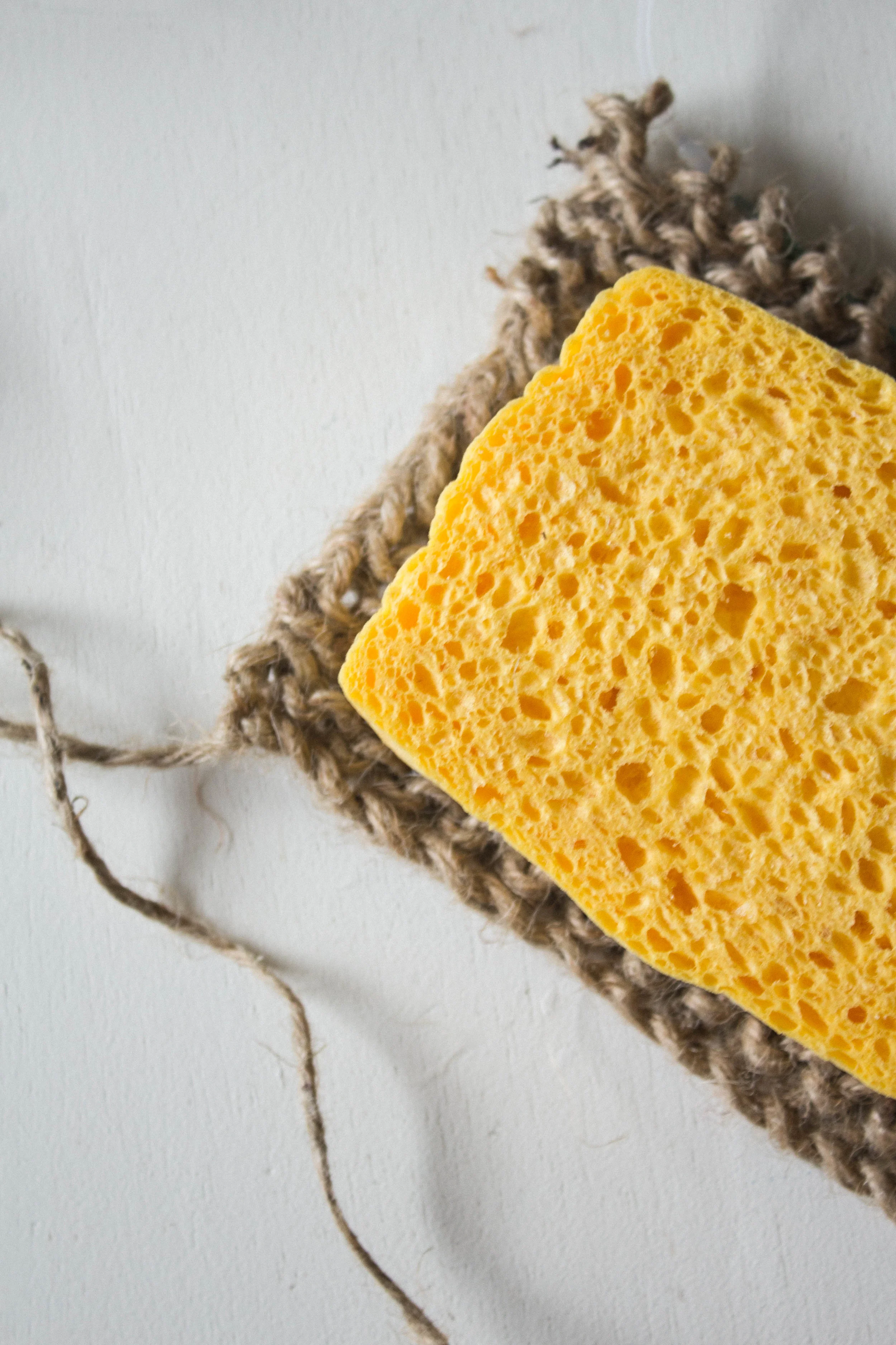 DIY Knit Twine Scrubbing Sponge — Cashmere & Plaid