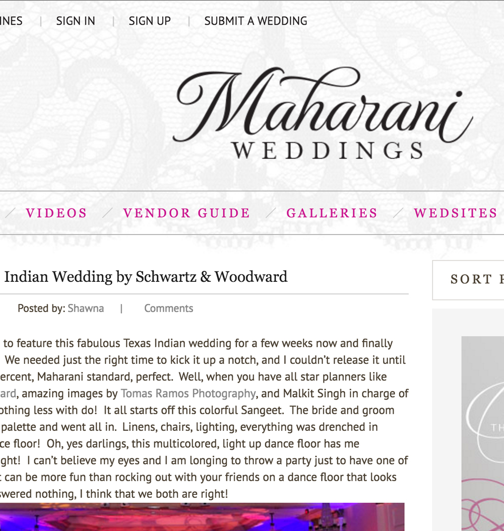 Flawless Texas Indian Wedding by Schwartz & Woodward - Maharani Weddings