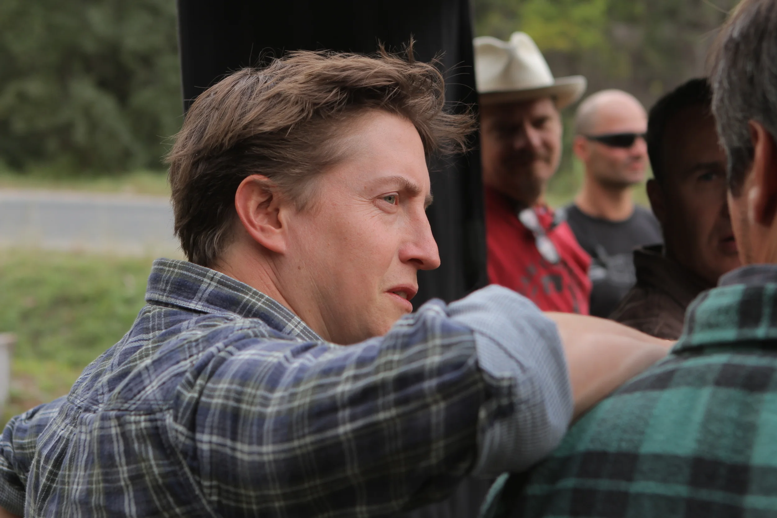 David Gordon Green working with the cast of Joe