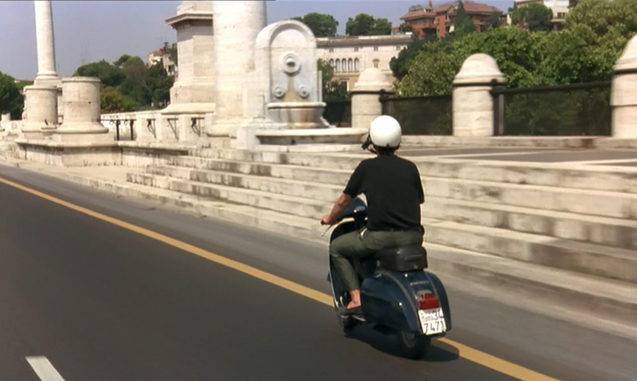 Nanni Moretti on his Vespa in Dear Diary