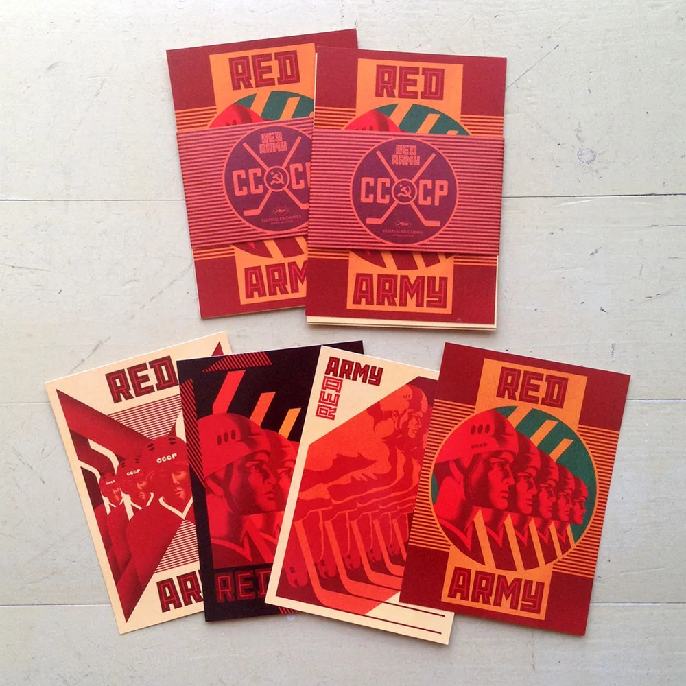 Red Army promotional postcards