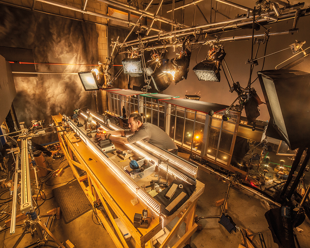 A wide-angle shot of the Anomalisa set. 