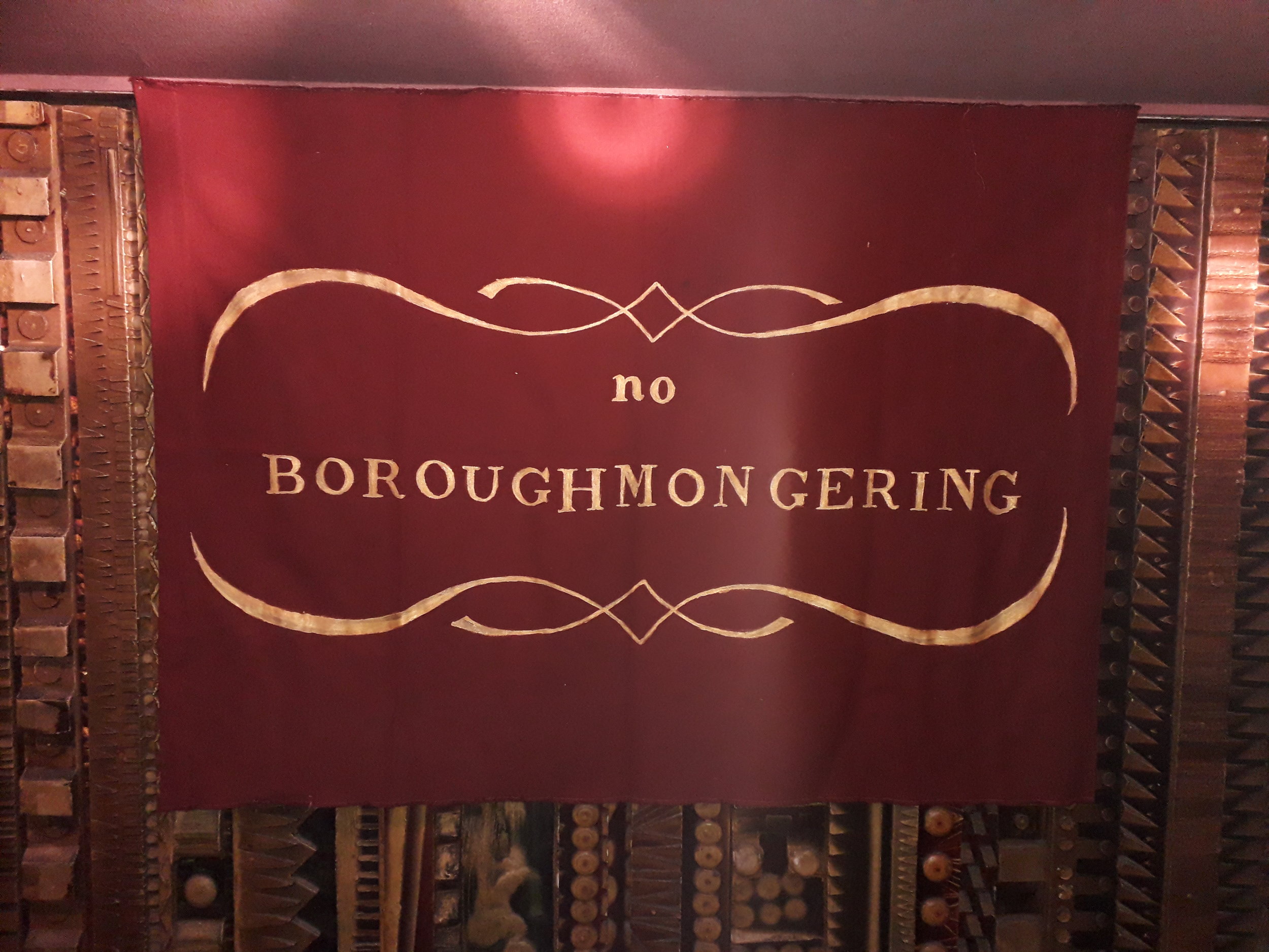 “No Boroughmongering” on display at Curzon Mayfair