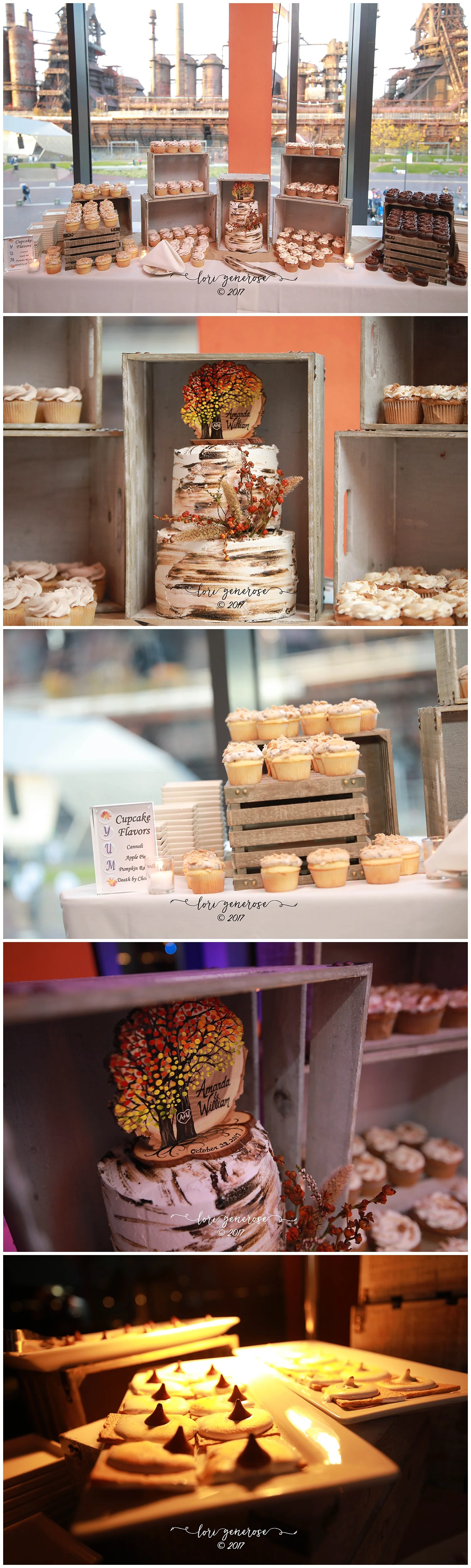 weddingreceptiondetailsfallcakeandcupcakesatsteelstacksbethlehempaweddingvenue.jpg