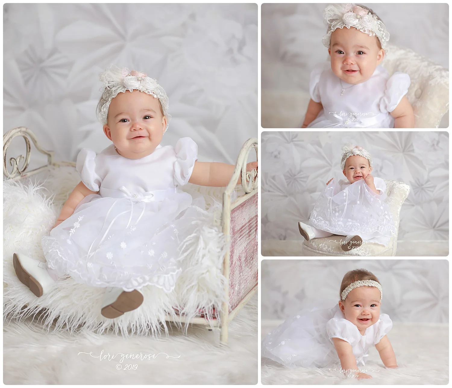 Nine month old Bella started my day out perfectly this morning in her gorgeous Baptism dress. So expressive and happy, I wanted to keep her!