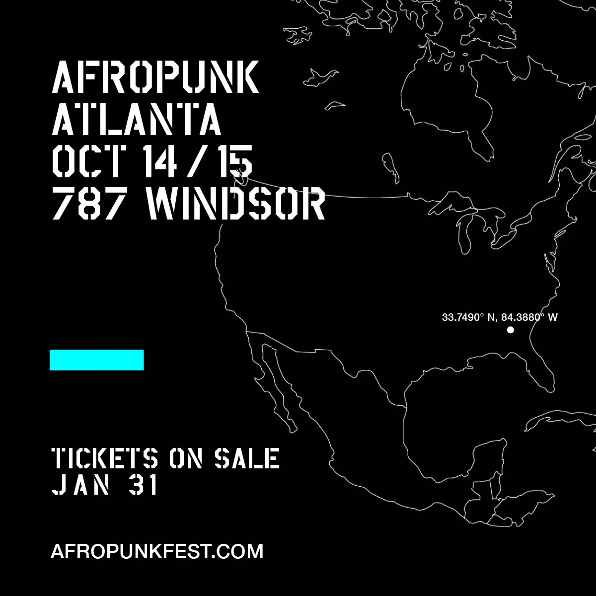 TICKETS Get your tickets to what The New York Times hails as “the most multicultural festival in the US.” With a mix of music, art, and politics, don’t just join the party—join the movement. http://afropunkfest.com/atlanta/tickets/