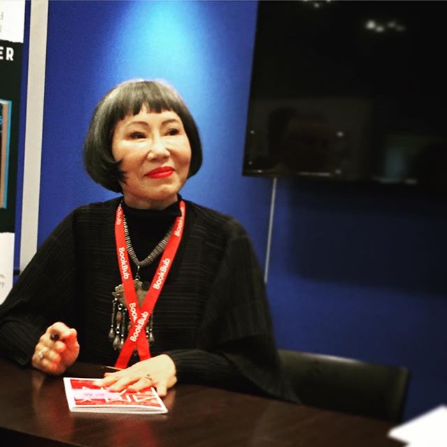 Wow. #AmyTan at the @harpercollinsus booth #bookexpo
