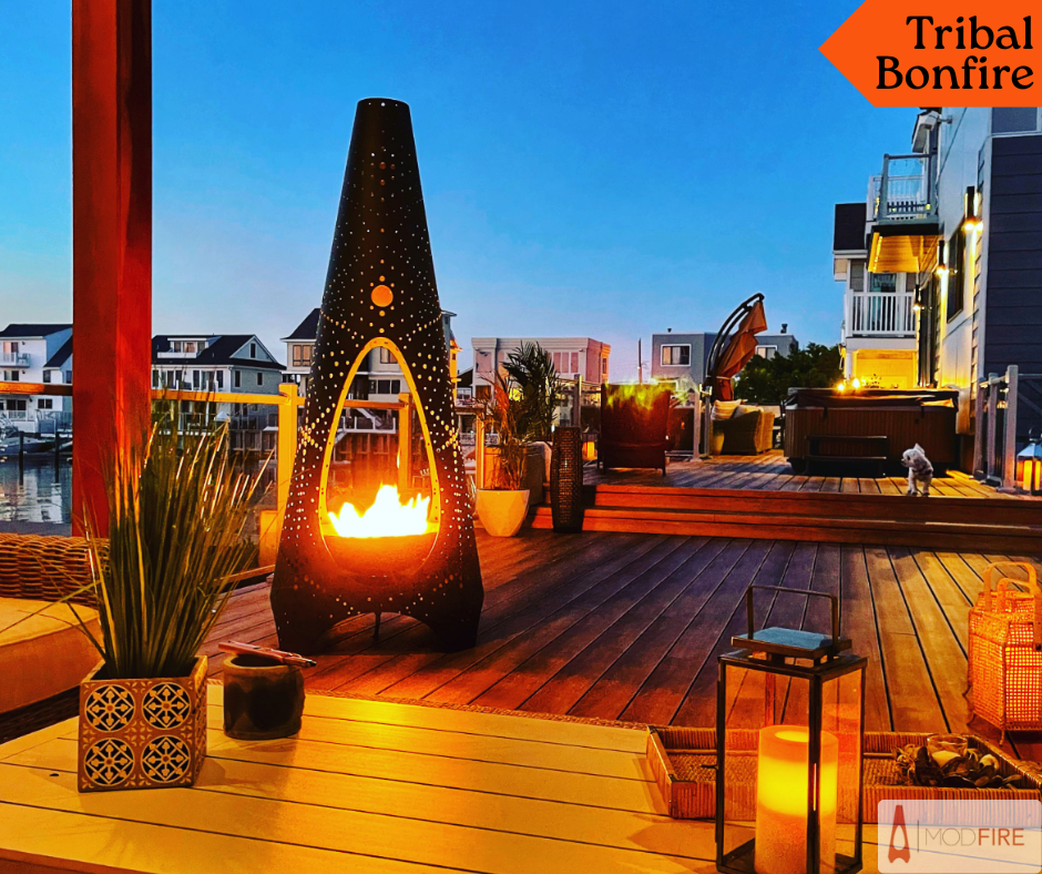 Modern Outdoor Fireplace Twin Palms at Palm Springs CA