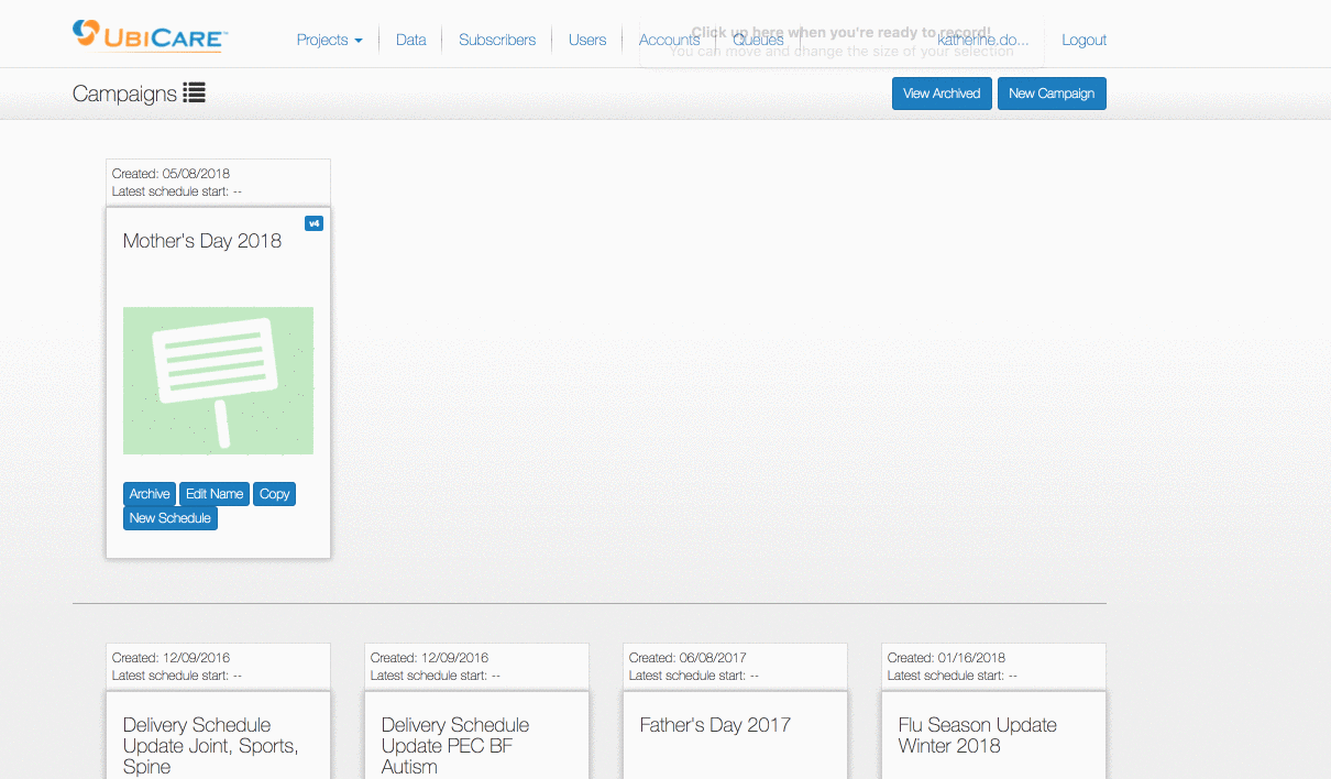 Add a new campaign with a few clicks.