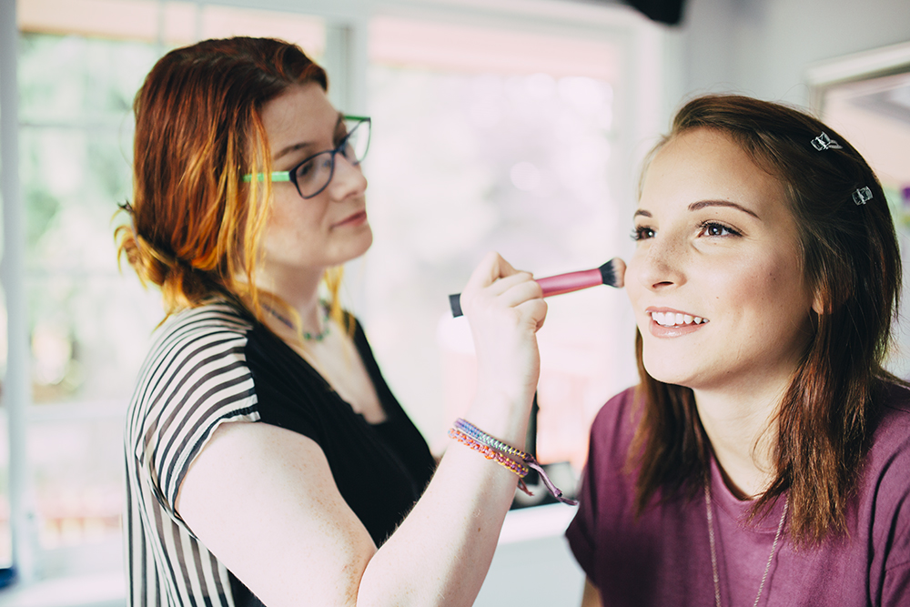  Little behind the scenes shot of the hair and makeup process! 