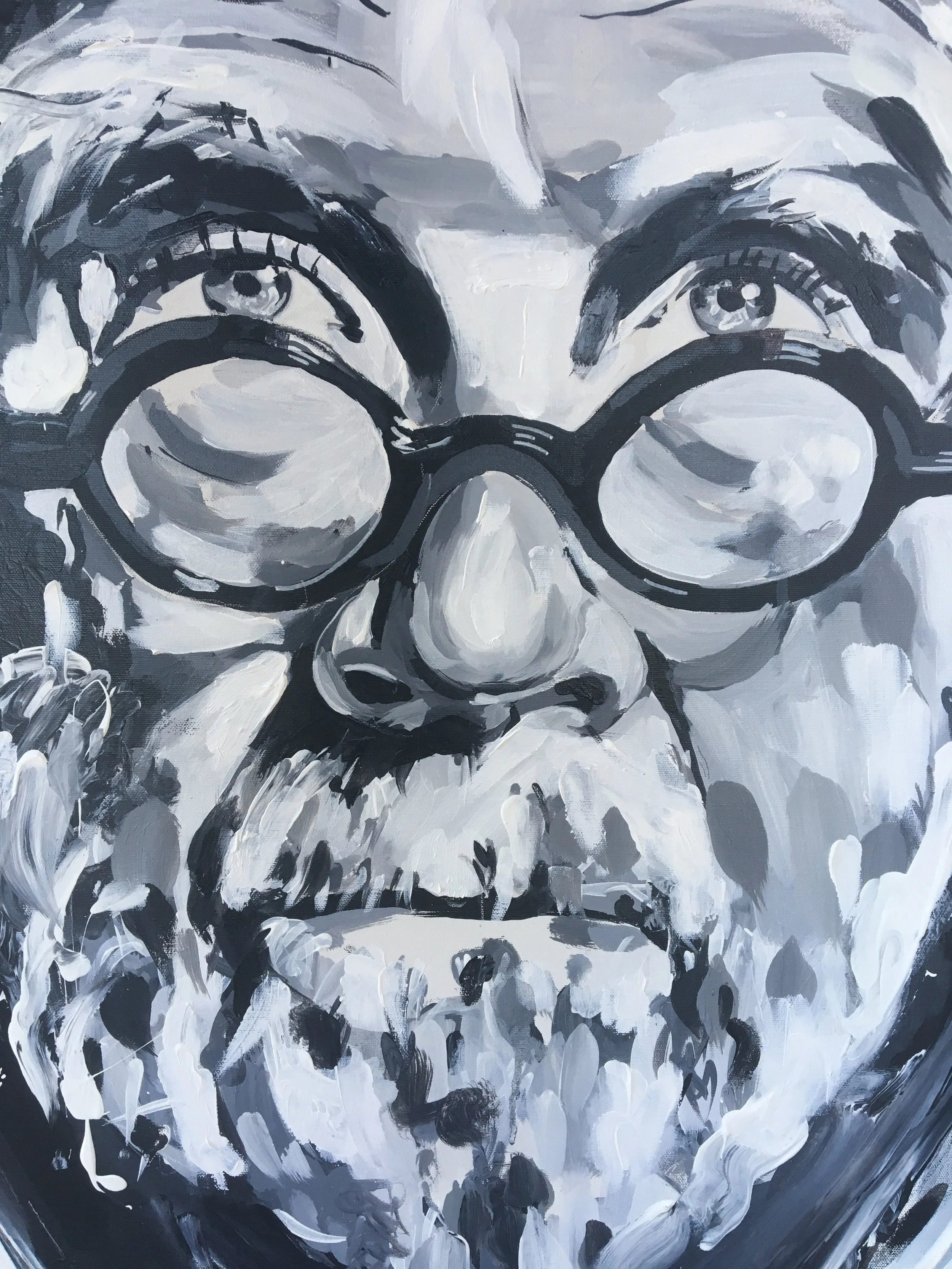 Chuck Close (artist) close-up
