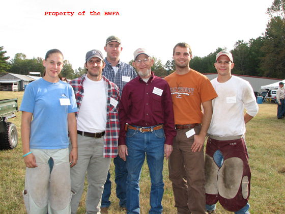 Reggie Kester at center. Farrier Student Contest 2006